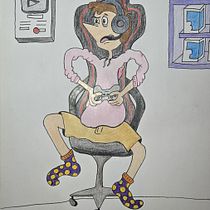 Creación de un Cartoon Gamer/Streamer. Un projet de Dessin, Conception de personnages et Illustration traditionnelle de Jessy López - 07.04.2025