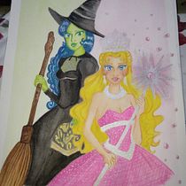 Illustrazione fan art: Wicked. Children's Illustration, Colored Pencil Drawing, Traditional illustration, Painting, Portrait Drawing, and Watercolor Painting project by Silvia Scherma - 04.09.2025