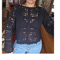 Sweater unicolor. Crochet, DIY, Fashion Design, Fiber Arts, and Textile Design project by Claudia Silva - 04.10.2025