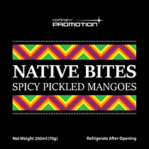 Native Bites: Spicy Pickled Mangoes. Br, ing e Identidade, Design gráfico, e Design de logotipo projeto de franzzapanta1033 - 13.04.2025