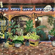 My Project: Vibrant Urban Illustration with Gouache Paint. Architectural Illustration, Gouache Painting, Painting, and Sketching project by Janet Evans - 04.16.2025