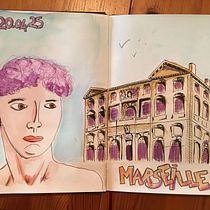 Marseille. Esboçado, Criatividade, Desenho, Ilustração tradicional, Pintura em aquarela, e Sketchbook projeto de Mikaël - 21.04.2025