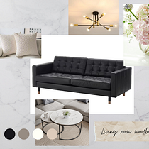 Living room mood board. Un projet de Décoration, Design d'intérieur, Décoration d'intérieur , et Design d'espace de Golda Giladi - 23.04.2025