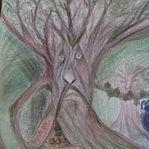 Um Ent desconhecido em seu cotidiano  Ein Projekt aus dem Bereich Design von Figuren, Zeichnung, Malerei, Bleistiftzeichnung und Aquarellmalerei von marina_guerra - 25.04.2025
