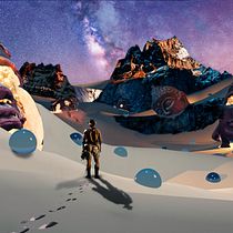 Dune Buddha. Un progetto di 3D, Modellazione 3D, Ritocco fotografico e Postproduzione fotografica di finlay.boyter - 29.04.2025