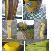 trabajo 1 collage amarillo. Drawing, Pencil Drawing, Design, and Traditional illustration project by clauuarras - 04.30.2025