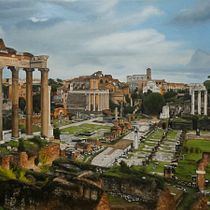 Foro romano. Fine Arts, Oil Painting, and Painting project by Begoña Blázquez Parro - 05.01.2025