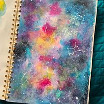 Galaxia . Artes plásticas, Pintura, Ilustração tradicional, e Pintura em aquarela projeto de Juana Ayelef - 01.05.2025