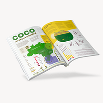 Coco: um tesouro tropical. Un proyecto de Diseño gráfico, Infografía, Diseño de la información y Diseño de carteles de Greycielle S Teles - 02.05.2025
