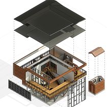 Casa DOM . 3D, Architecture, Digital Architecture, Interior Architecture, 3D Modeling, and ArchVIZ project by Santiago Villacrés - 05.04.2025