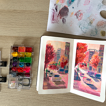 Inspired by Spring, Guided by Gouache. Gouache Painting, Traditional illustration, and Painting project by Darlee Urbiztondo - 05.04.2025