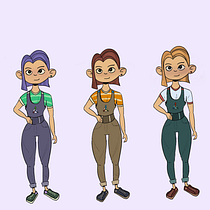 Girl character that is into 3D modeling. Un proyecto de Dibujo artístico, Diseño de personajes, Dibujo, Narrativa, Bocetado, Stor, board, Stor y telling de Aleksa Parapid - 06.05.2025