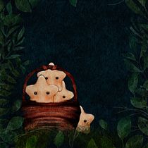 She Picking Stars. Un proyecto de Ilustración infantil, Ilustración digital, Pintura digital y Álbum ilustrado						 de Monica Michelle - 06.05.2025