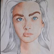 Retrato Ilustrado de Mujer. Artes plásticas, Ilustração tradicional, Pintura, Pintura em aquarela, Desenho, Desenho de retrato, e Desenho artístico projeto de Jason Trujillo - 06.05.2025