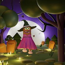 Spooky trick or treat. Animation, 3D, Stor, telling, Character Design, and 3D Modeling project by Fiorella Porras Frutos - 05.06.2025