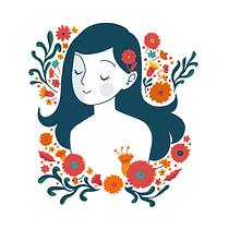 Illustrated portrait with botanical elements. Digital Drawing, Traditional illustration, Botanical Illustration, and Digital Illustration project by KT Eva - 05.07.2025