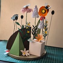 Projet final pour le cours Création de décors photographiques en papier. Artesanato, Design, DIY, Ilustração tradicional, Papercraft, Fotografia do produto, Escultura, e Design de cenários projeto de denis13fr - 07.05.2025