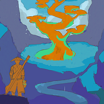 Resting Monk. Concept Art, Digital Illustration, Digital Painting, and Color Theor project by billsbills - 05.07.2025