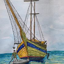 Navegar é preciso. Drawing, and Sketchbook project by Wilson Pizzatto - 05.07.2025