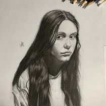 Mi Primer retrato con lápiz de grafito . Fine Arts, Drawing, Pencil Drawing, Traditional illustration, Portrait Drawing, Realistic Drawing, Artistic Drawing, Sketching, and Figure Drawing project by Carlos Gomez - 05.08.2025