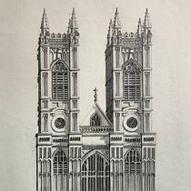 Architectural illustration: Westminster Abby . Architectural Illustration, Artistic Drawing, Drawing, Pencil Drawing, Sketchbook, Sketching, and Architecture project by Tooba Samad - 05.08.2025