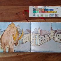 Viajes en un golpe de vista. Traditional illustration, Architectural Illustration, Watercolor Painting, and Sketchbook project by aticus.giner - 05.08.2025