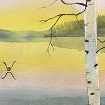 Water scene Ein Projekt aus dem Bereich Bildende Künste, Malerei und Aquarellmalerei von Charlotte Wenninger - 10.05.2025