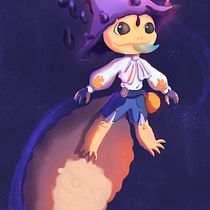Wizard Gecko. Character Design, Digital Drawing, Digital Illustration, Digital Painting, and Traditional illustration project by Clém - 05.10.2025