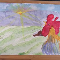 I've Gotta Crow - a children's story. Desenho realista, Ilustração tradicional, Ilustração naturalista, e Pintura em aquarela projeto de yschuchalter - 11.05.2025