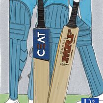 Cricket Bats . Desenho, Ilustração tradicional, Ilustração com tinta, Sketchbook, e Esboçado projeto de Deval Kadakia - 13.05.2025