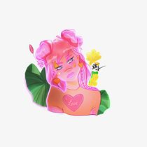 Bonbon rose. Design de personagens, Desenho digital, Ilustração digital, e Pintura digital projeto de boyermarinath - 13.05.2025