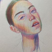 Colored pencil portrait . Un proyecto de Dibujo con lápices de colores, Dibujo, Dibujo de Retrato y Sketchbook de ahmedibra_17 - 14.05.2025