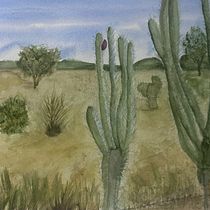 Meu sertão. Fine Arts, Painting, and Watercolor Painting project by Mônica Maria Fernandes de Lima - 05.15.2025