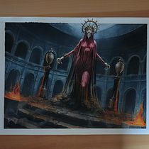 The Queen of Ashes. Acr, lic Painting, Character Design, and Painting project by Salvatore Nobile - 05.15.2025