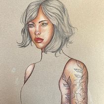 Portrait pastel d'après le cours dElena Pancorbo. Un progetto di Illustrazione tradizionale, Belle arti, Disegno, Disegno a matita, Disegno di ritratti, Disegno realistico e Disegno artistico di ahilia Sita - 15.05.2025