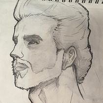 Esta es mi última obra de mi curso . Un proyecto de Dibujo artístico, Dibujo, Dibujo de Retrato, Sketchbook y Bocetado de artistarebeca123456789 - 18.05.2025