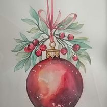 Navidad Ein Projekt aus dem Bereich Bildende Künste, Malerei, Traditionelle Illustration und Aquarellmalerei von Derly Sierra - 21.05.2025