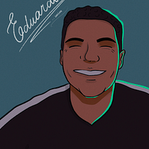 Eduardo sorrindo Ein Projekt aus dem Bereich Design von Figuren, Digitale Zeichnung, Zeichnung und Porträtzeichnung von Sabrinna Rodrigues - 22.05.2025