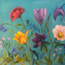 Spring Flowers. Acr, lic Painting, Botanical Illustration, Fine Arts, and Painting project by annavelikaya2013 - 05.23.2025