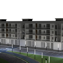 Edificio in linea. 3D, 3D Design, 3D Modeling, Architecture, Digital Architecture, Furniture Design, Making, Industrial Design, Interior Architecture, and Product Design project by Giuseppe Lancianese - 05.23.2025