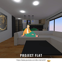 Flat visualisation. 3D Design, ArchVIZ, Interior Design, and Spatial Design project by Kristýna Hrášková - 05.25.2025