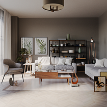 Sala Contemporánea . 3D, 3D Design, 3D Lettering, Interior Architecture & Interior Design project by Kevin Rodriguez - 05.25.2025