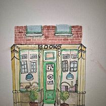 Book StoreFront. Een project van  Architecturale illustratie,  Tekening, Schilderij y Aquarelschilderen van theeema - 25.05.2025