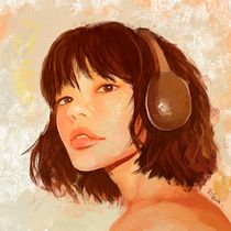 Tradigital Portrait Project by Valeria. Digital Illustration, Digital Painting, and Traditional illustration project by Valeria Casados Chouza - 05.27.2025