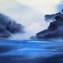 paisajes marinos. Naturalistic Illustration, Painting, and Watercolor Painting project by virginia villar - 05.27.2025