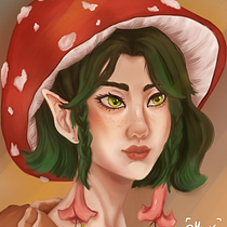 Retrado fantasía Elfa del bosque. Drawing, Portrait Drawing, Digital Drawing, Traditional illustration, Digital Illustration, and Digital Painting project by Michelle Coisson - 05.27.2025