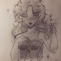 Karen va de fiesta . Un proyecto de Dibujo a lápiz, Dibujo, Creatividad con niños y Sketchbook de Lidia Canseco Rivera - 01.06.2025