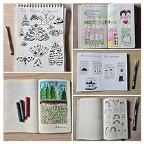 Mi proyecto final: Diario ilustrado: una práctica diaria y consciente. Fine Arts, Sketching, Creativit, Drawing, Sketchbook, and Mindfulness project by Anabell Jorge - 06.01.2025