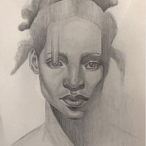 Portrait au graphite. Un projet de Dessin artistique, Dessin, Dessin anatomique, Beaux Arts, Illustration traditionnelle, Dessin au cra, on, Dessin de portrait, Dessin réaliste , et Esquisse  de Mélissa Giroux - 02.06.2025