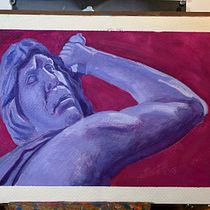 The Ludovisi Gaul. Gouache Painting, Traditional illustration, and Painting project by samhamrick - 06.02.2025